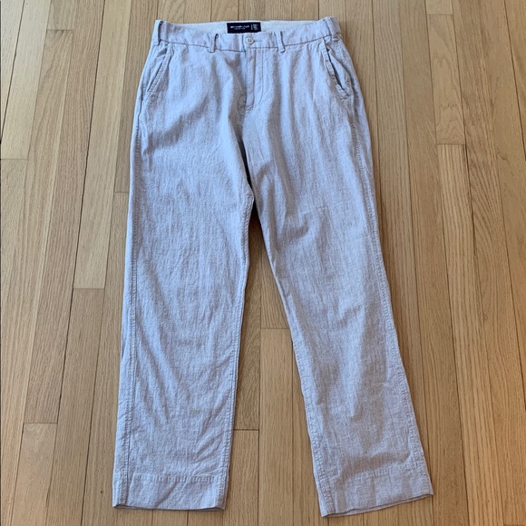 Abercrombie & Fitch Other - Abercrombie & Fitch Men’s Linen Blend Athletic Loose Pants Size 29 Light Tan